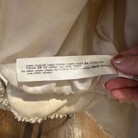 Zara Cream Sherpa Jacket - Picture 5 of 6